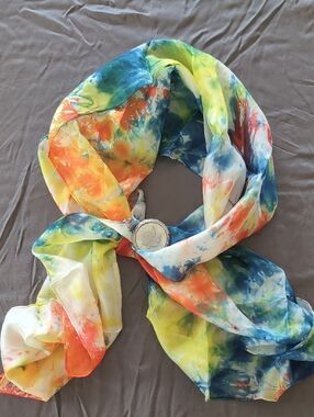 Multi-Color Tie-Dye Lightweight Scarf